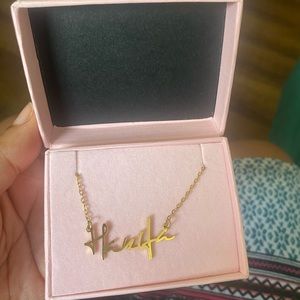 Hanifa Gold Script Necklace
